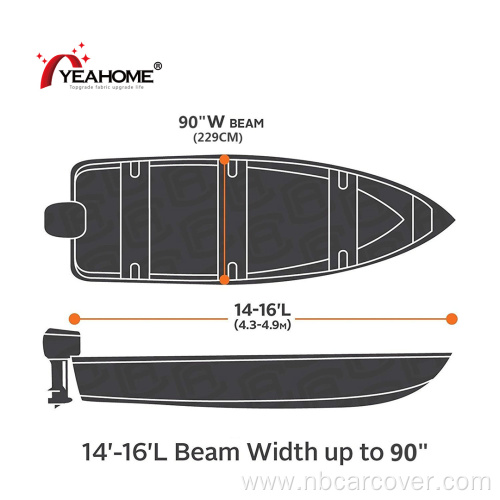 Covers PVC Coating Waterproof Anti-UV Boat Cover